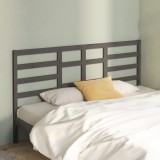 VidaXL Tăblie de pat, gri, 206x4x104 cm, lemn masiv de pin