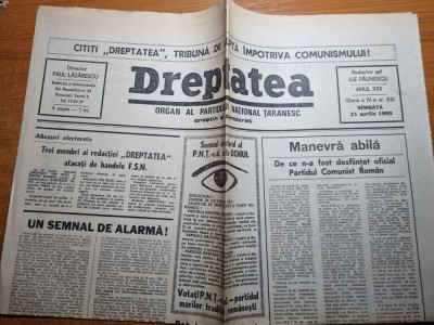 ziarul dreptatea 21 aprilie 1990 foto