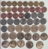 COLECTIE 73 monede ROMANIA - DENOMINARE 1 ban 2005- 50 bani 2021 , L14.14