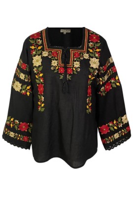 Bluza tip ie dama BN24, negru/rosu, marime 2XL foto