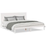 Cumpara ieftin Cadru pat foarte lung fara saltea, alb, 200x220 cm lemn masiv