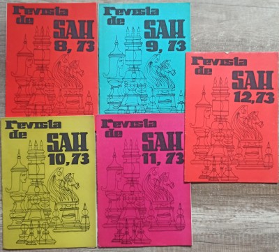 Revista de Sah, 5 numere din 1973 foto