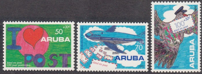 ARUBA 1992 COPII PROTECIA COPILULUI