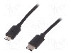 Cablu USB B micro mufa, USB C mufa, USB 3.0, lungime 1.8m, negru, ASSMANN - AK-300137-018-S foto