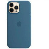 Husa de protectie Apple Silicone Case with MagSafe pentru iPhone 13 Pro Max, Blue Jay