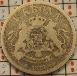 Suedia 1 coroana krona 1877 argint - km 747 - A007