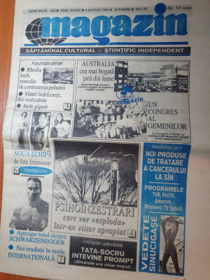 ziarul magazin 4 aprilie 1996-articol despre arnold schwarzenegger foto