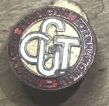 Insigna AMS1 Insigna Veche Franta CGT Federation Syndicale Internationale - Conf&eacute;d&eacute;ration G&eacute;n&eacute;rale du Travail - Emblema Colectie Metal Emailat