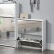 [en.casa] Pantofar Toni, 67 x 63 x 17 cm, PAL melaminat/ oglinda, alb cu 2 compartimente depozitare, 6 perechi pantofi HausGarden Leisure