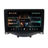 Cumpara ieftin Navigatie 2K Citroen C1 Peugeot 108 Toyota AYGO (2014-2022), Android OS, S-Quadcore 4GB RAM + 64GB ROM, 9.5 Inch - AD-BGS90042K+AD-BGRKIT101