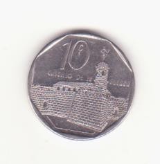 Cuba 10 centavos 1999 aUNC -Castillo de la Fuerza foto