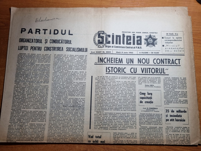 scanteia 8 iunie 1965-zaharia stancu,locomotiva diesel,teatrul national craiova
