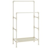 Suport pentru haine, Artool, cu raft incaltaminte, crem, max 70 kg, 83x45x157 cm, Leobert