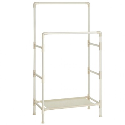Suport pentru haine, Artool, cu raft incaltaminte, crem, max 70 kg, 83x45x157 cm foto