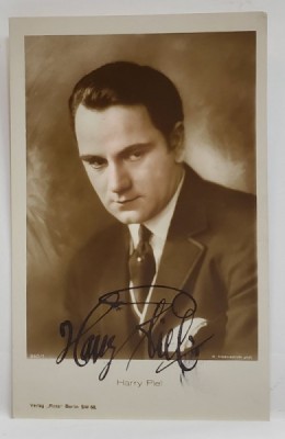 HARRY PIEL , ACTOR SI REGIZOR DE FILM GERMAN, 1892-1963, FOTOGRAFIE CU AUTOGRAF , FORMAT CARTE POSTALA , INTERBELICA foto