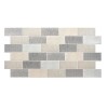 Panou decorativ, PVC, model textil 3D, nuante gri pastel, 96x48.5cm GartenVIP DiyLine