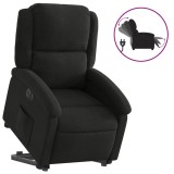 Cumpara ieftin Fotoliu electric rabatabil cu ridicare, negru, textil