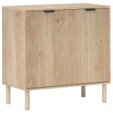 HOMCOM Dulap de Depozitare cu 2 Uși și Rafturi Reglabile, 78x40x77,5 cm, Stejar | Aosom Romania