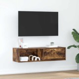 vidaXL Dulap TV stejar afumat 100x31x25,5 cm Lemn prelucrat