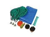 Kit fixare marfa remorca Carpoint 7 piese : plasa 1.5x2.5m , prelata , suruburi , carlige , funie , clichet si doua chingi