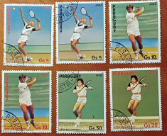 PARAGUAY-&amp;#039;&amp;#039;SPORT-CAMP. de TENIS&amp;#039;&amp;#039; -Set-6v--stampilat foto