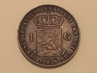 Olanda, 1 Gulden 1848 foto