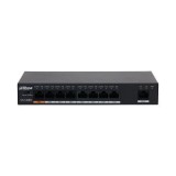 Switch PoE Dahua PFS3009-8ET1GT-96 cu 8 porturi, uplink Gigabit si 96W