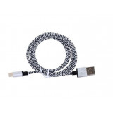 Cablu USB A-USB Tip C, Model Zebra, 2m Lungime - Incarcator Mufe Tip C