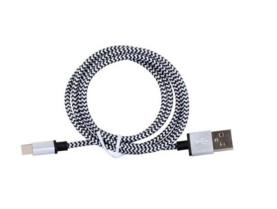 Cablu USB A-USB Tip C, Model Zebra, 2m Lungime - Incarcator Mufe Tip C foto