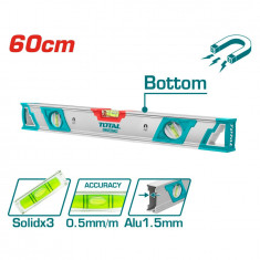 TOTAL - NIVELA MAGNETICA CU BULA - 60CM - PRECIZIE 0.5MM (INDUSTRIAL) PowerTool TopQuality
