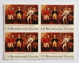 4 timbre Statele Unite bloc de 4 val. MNH 1977 SURRENDER AT SARATOGA # 1728, SUA, Istorie, Nestampilat