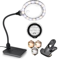 Lupa de Marit 10X, 20X din Sticla, cu Suport si Cleste, 3 Culori de Lumina, MG-HYZ-110