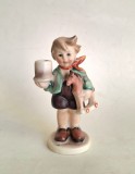 Figurina decorativa din portelan pictat manual, in stil Hummel, L 8.5 cm