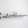 Raft perete suspendat Gossi, 120x23.5x3.8 cm, MDF, gri. Polita decorativa moderna, sistem montare invizibil, suporta 10 kg.
