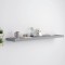 Gossi raft de perete suspendat, gri, 120x23,5x3,8 cm, mdf