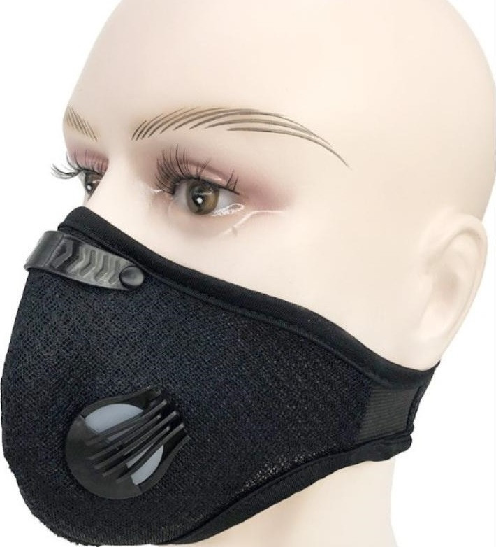 Masca de protectie respiratorie KN95, neagra cu supapa | Okazii.ro