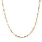 Cumpara ieftin Lant Curb Fin din Aur 14K &ndash; Model Clasic cu Zale Mici, 45 cm