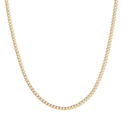 Lant Curb Fin din Aur 14K &amp;ndash; Model Clasic cu Zale Mici, 45 cm foto