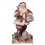 Cumpara ieftin Figurina Mos Craciun metal multicolor vintage 50x2x96 cm