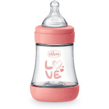 Chicco Perfect 5 biberon pentru sugari 0 m+ Slow Flow Pink 150 ml