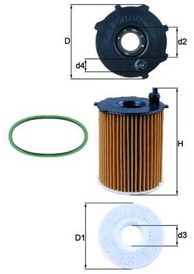 MAHLE OX 171/2D1 Filtru ulei foto