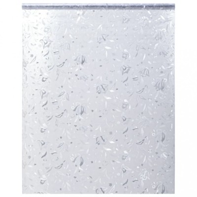 Folie fereastra, model sablat cu floare, 90x500 cm, PVC foto