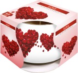 Lumanare parfumata pahar imprimat love, LIGHT CANDEL ART