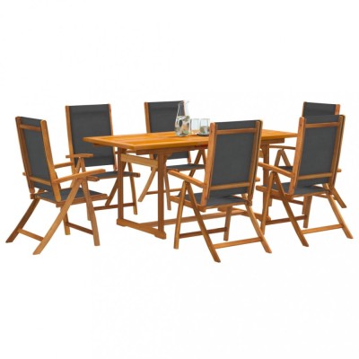 Gossi set mobilier de gradina, 7 piese, lemn masiv acacia/textilena foto