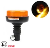 12 LED Lumina de avertizare Stroboscopica Girofar Lampa Diametru 110mm Orange 12V 24V E9,4 moduri Lumina de avertizare
