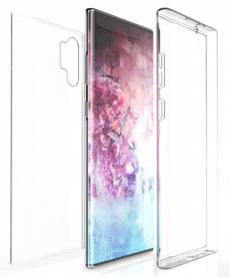 Husa Samsung Galaxy Note 10 360 Grade silicon fata TPU spate Transparenta foto
