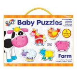 Set 6 Baby Puzzle Ferma, 2 piese, Galt