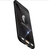 Husa de protectie cu acoperire completa 360 grade + folie protectie sticla pentru Samsung J3 2017, protectie spate, capac de protectie, bumper, Negru