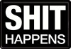 Placa metalica - Shit Happens - 10x14 cm, Nostalgic Art Merchandising