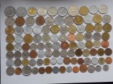 Lot 101 Monede Straine Diverse Continente: Venezuela, Tailanda, Tunisia, Argentina, Filipine, Canada, China, Italia, Portugalia, etc.